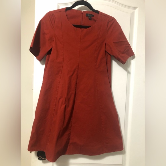 Cos burnt orange cotton mini dress - Picture 3 of 3